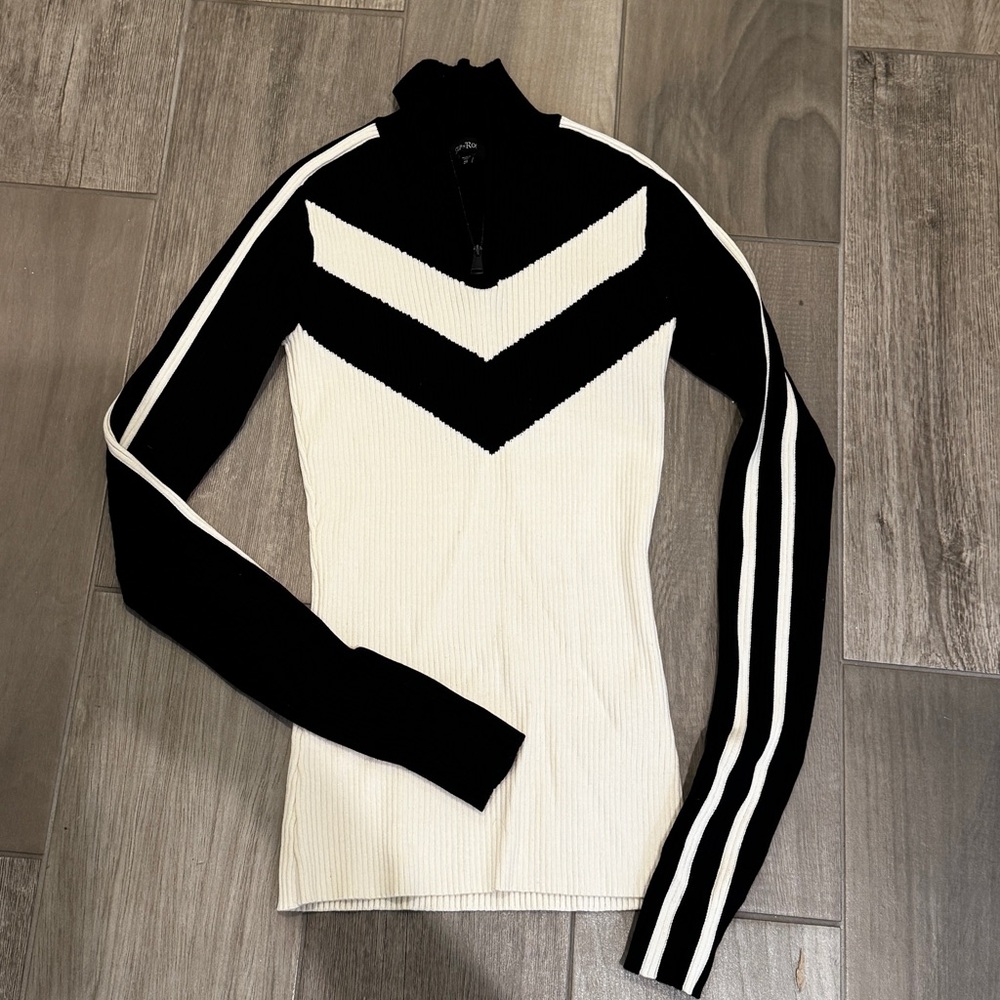 Alp N Rock Heather Zip Sweater | Ivory and Black